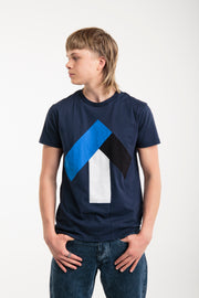 Meeste up-shirt | Tumesinine, trikoloor