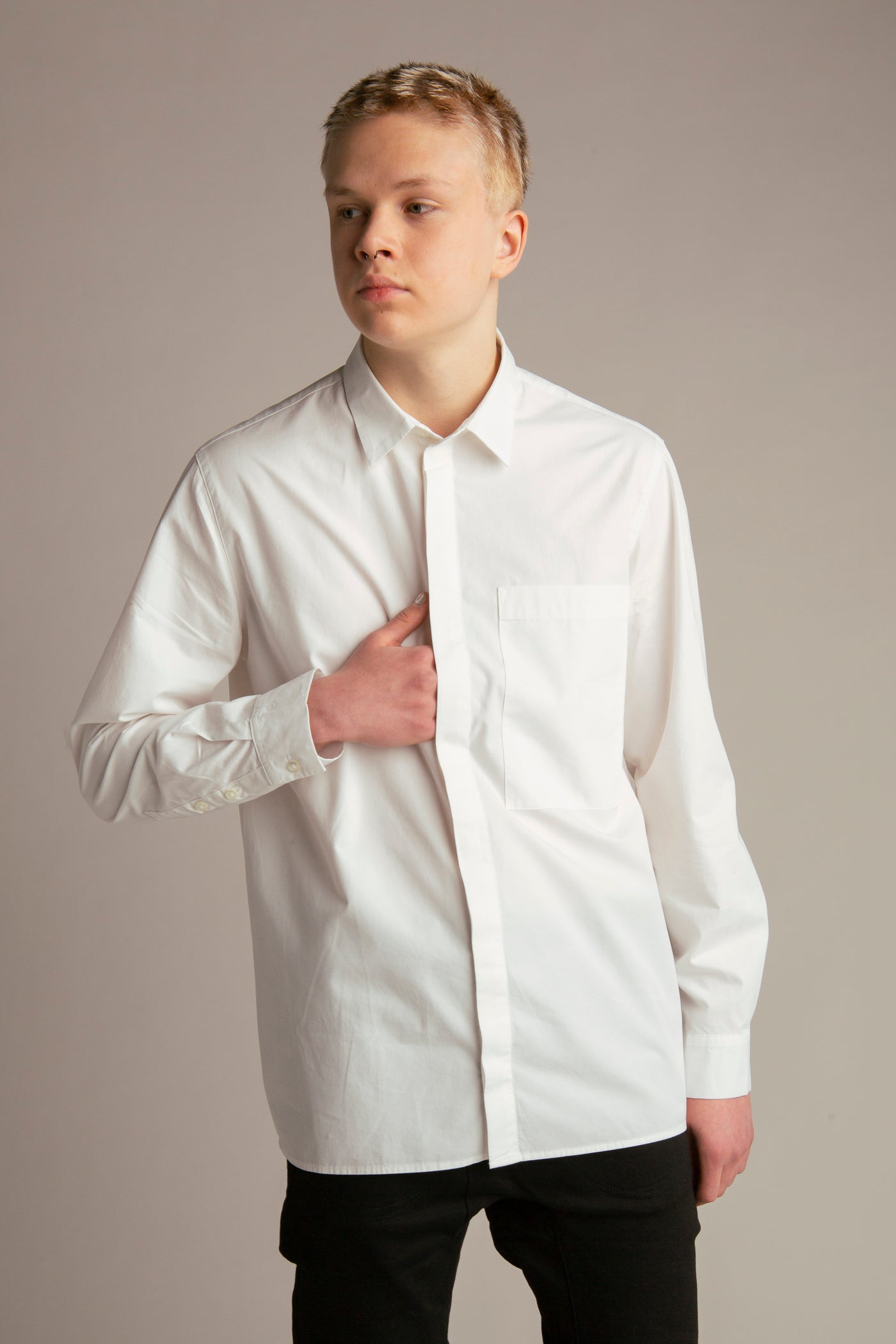 Regular fit shirt for men | White