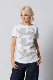 AUS/KARU Lion Up-shirt for Women | White, Grey