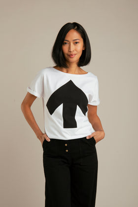 Up-shirt for women | White, black