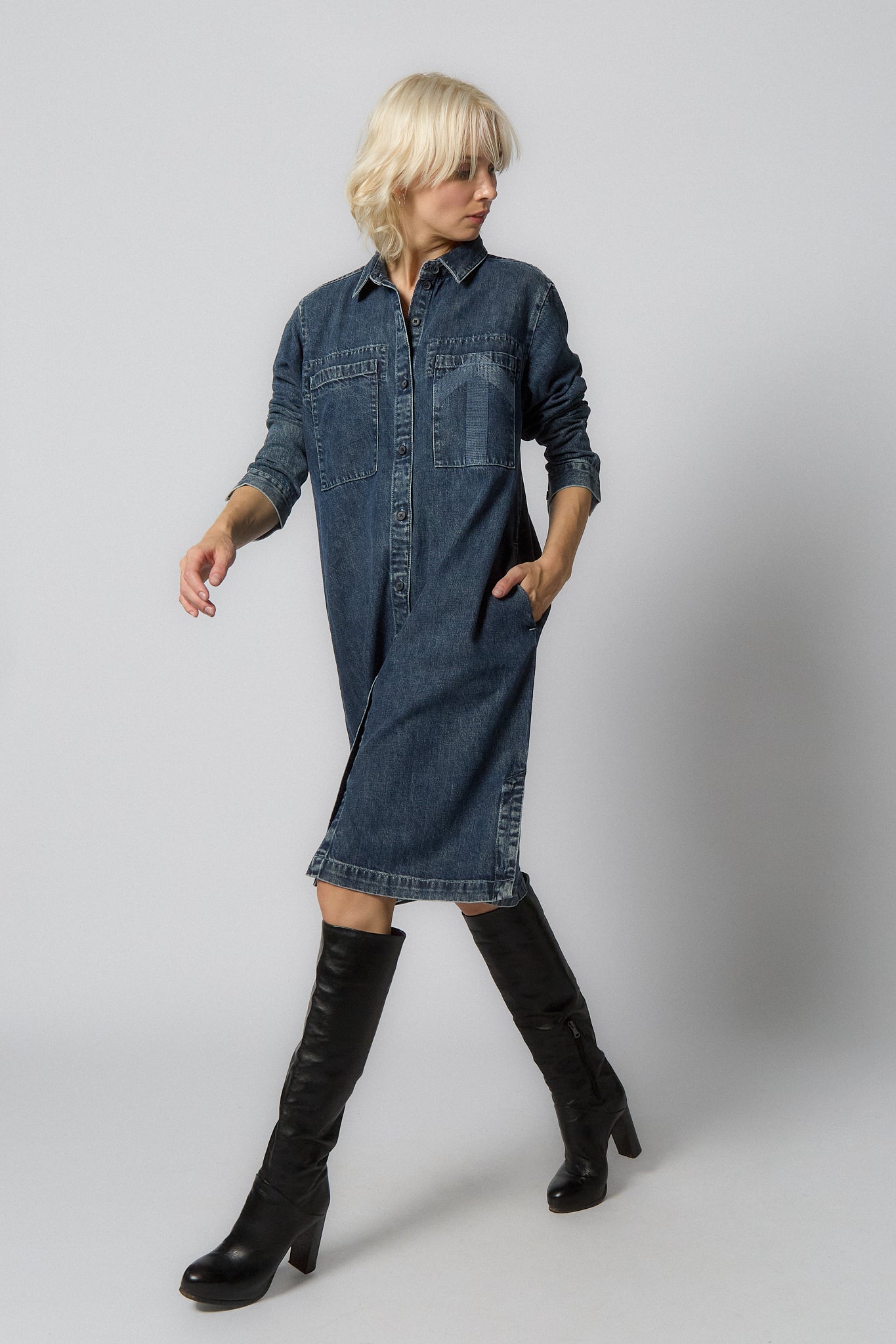 white christmas dresses Light Denim Dress by Marti Rae