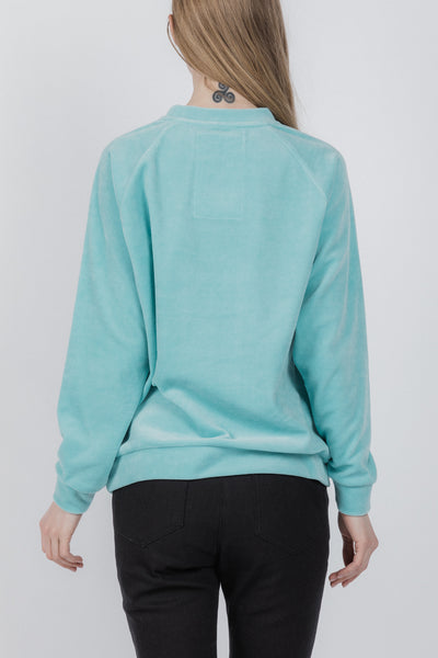 Sweatshirt for women | Aqua, white - Reet Aus