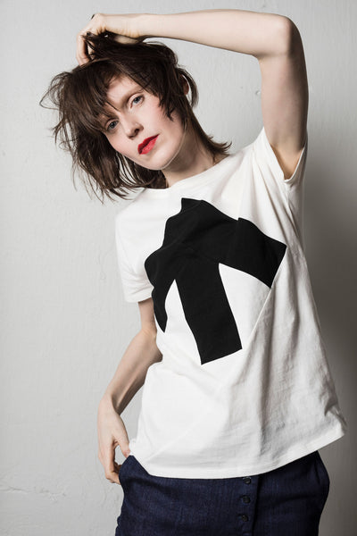 Up-shirt for women | White, black - Reet Aus