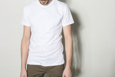 Up-shirt for men, diamond motif | White - Reet Aus