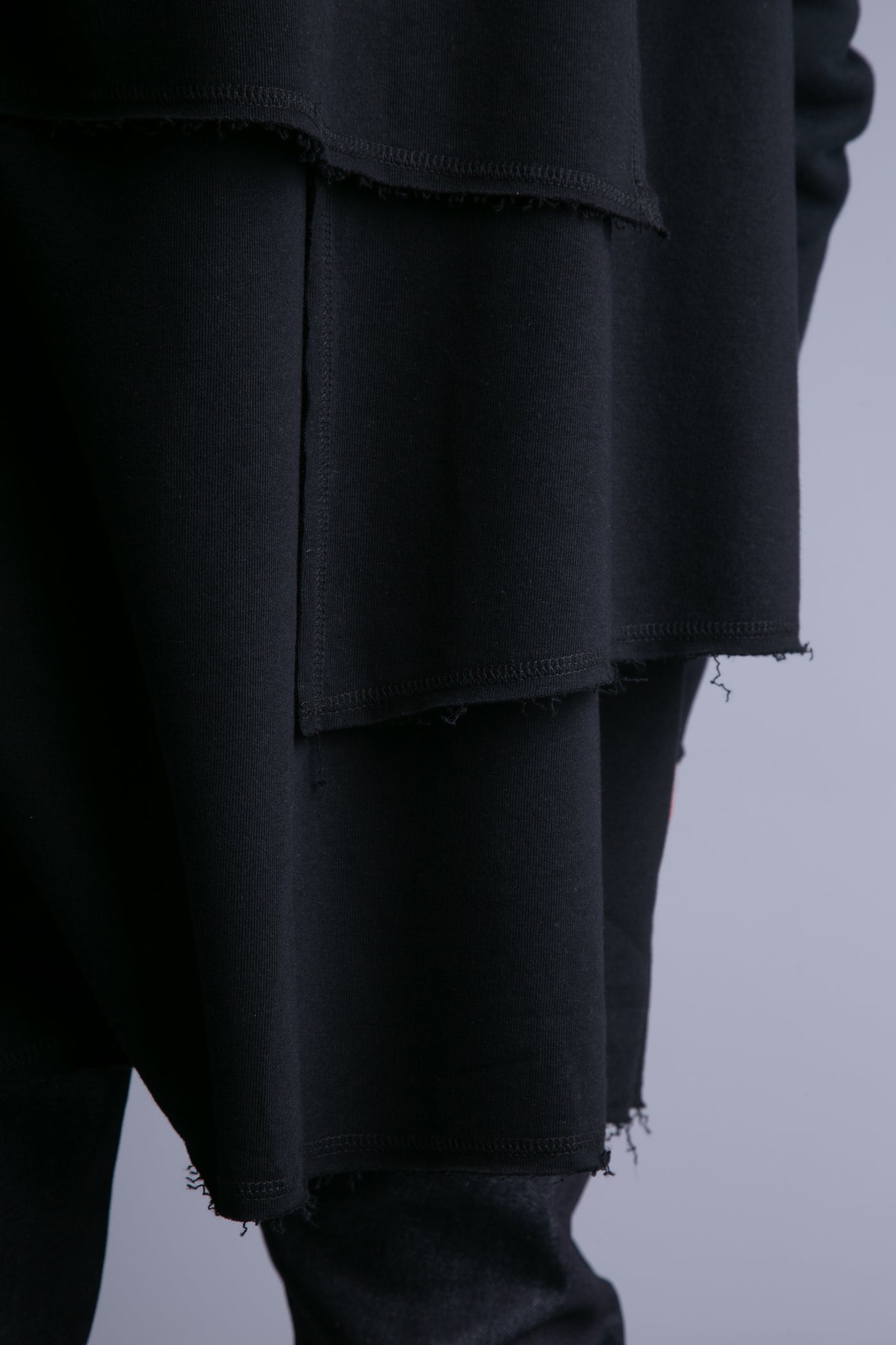 Layered cardigan for men, long sleeves | Black