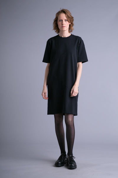 Oversized Cotton Shirtdress | Black - Reet Aus