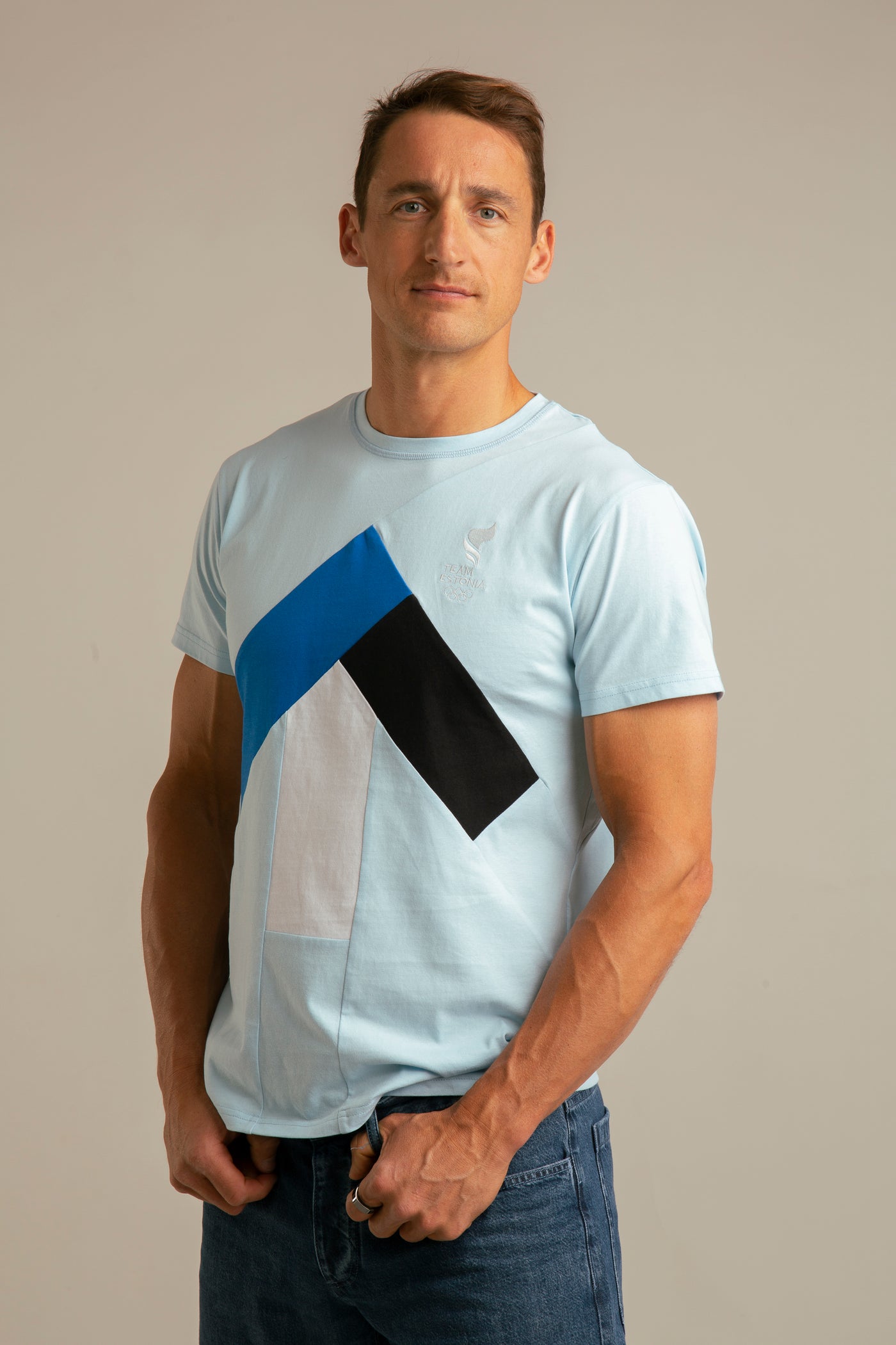 Meeste up-shirt | Sinine, Team Estonia
