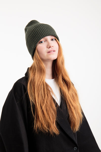 Seamless Unisex Hat from recycled wool | Green