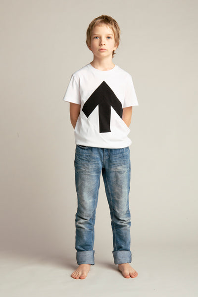Up-Shirt für Kinder | Weiß, schwarz