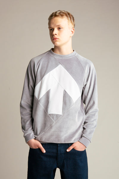 Sweatshirt for men | Grey, white