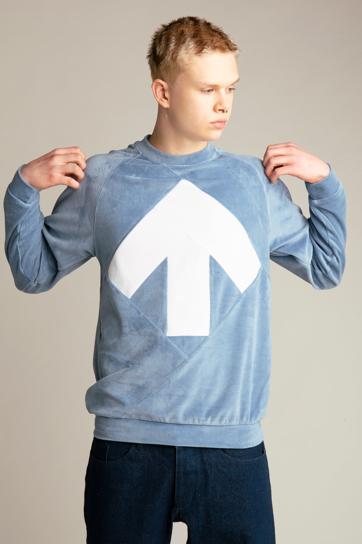 Sweatshirt for men | Blue, white