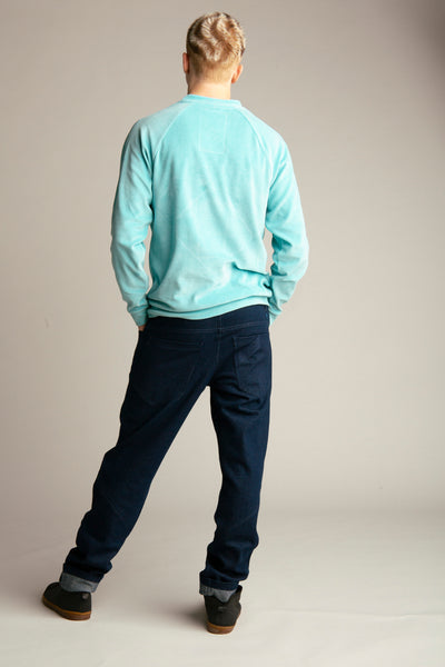 Sweatshirt for men | Aqua, white