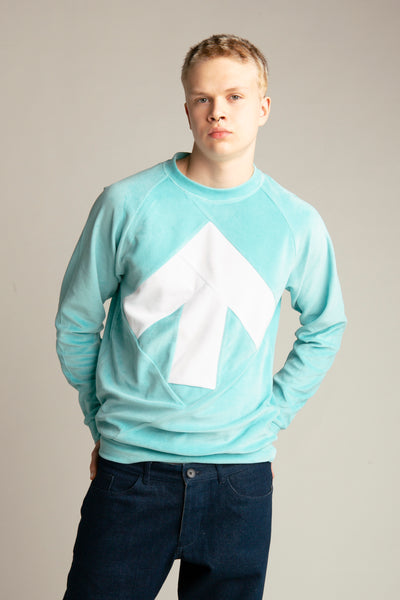 Sweatshirt for men | Aqua, white