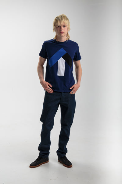 Up-shirt for men | Dark blue, tricolor
