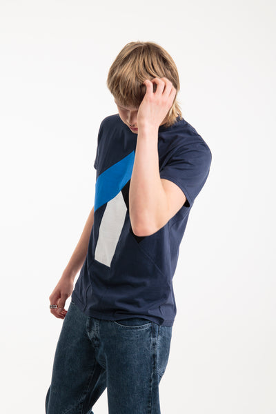 Up-shirt for men | Dark blue, tricolor