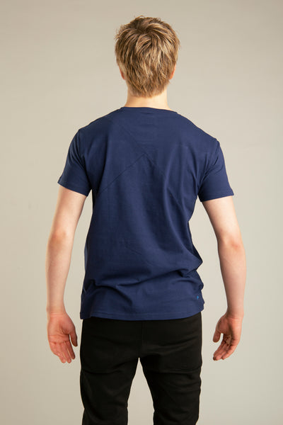AUS/KARU Löwen-Up-Shirt für Herren | Blau, gelb