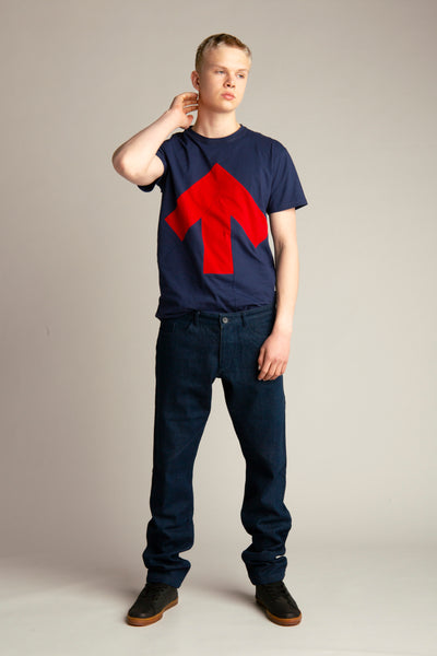 Up-shirt for men | Dark blue, red