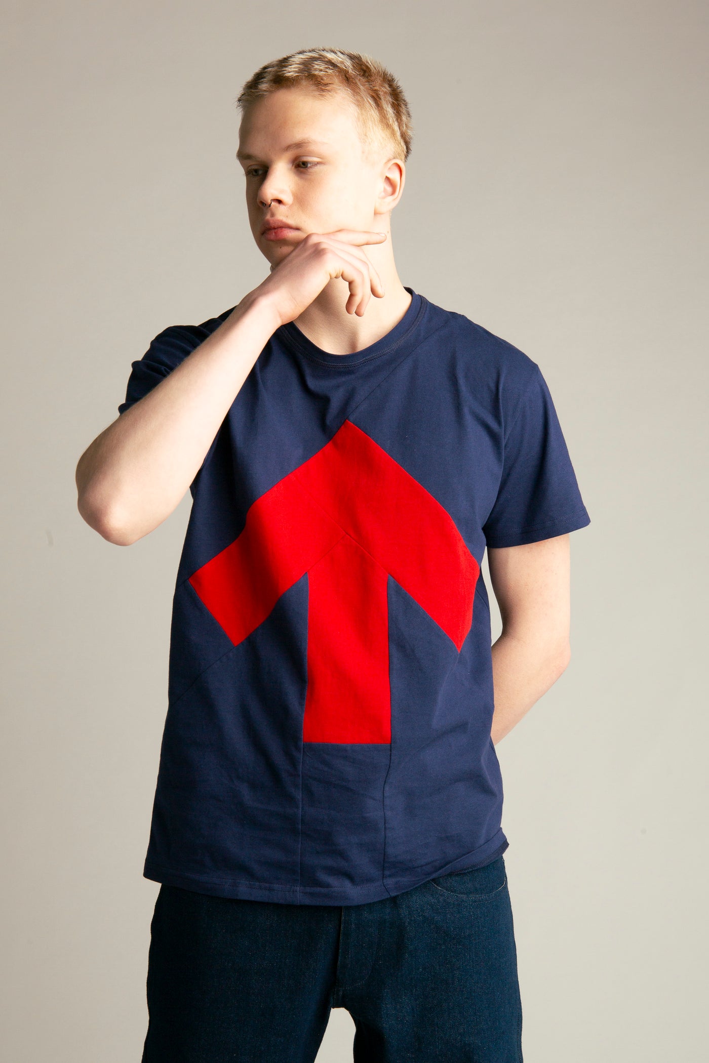 Christmas Special: Up-shirt for men | Dark blue, red
