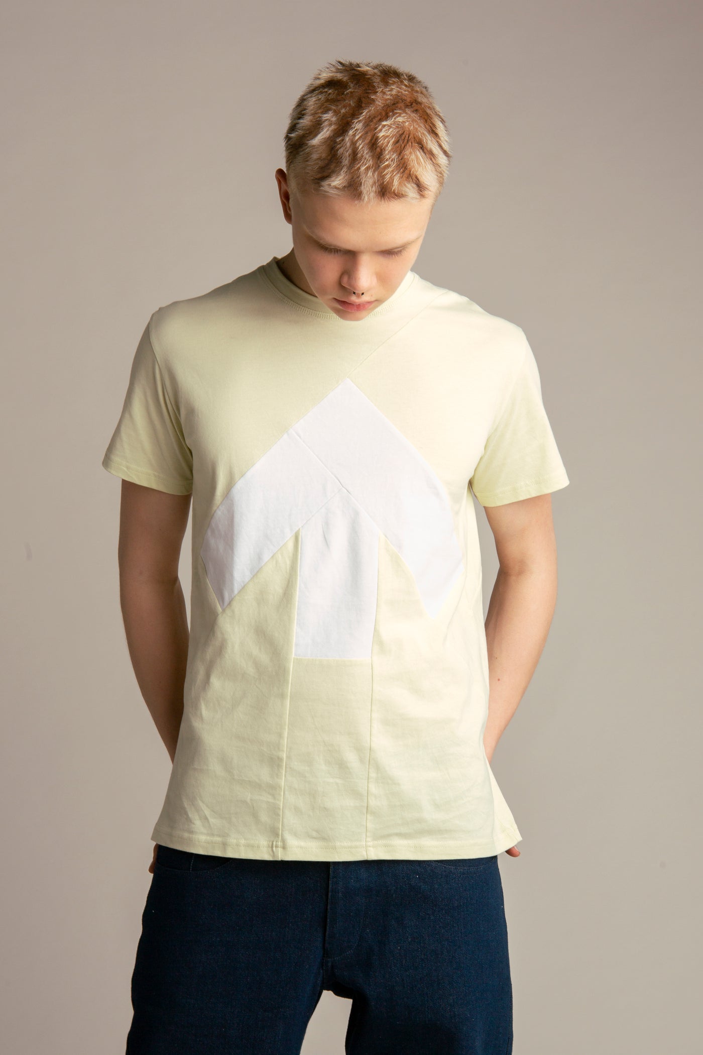 Up-shirt for men | Light green, white