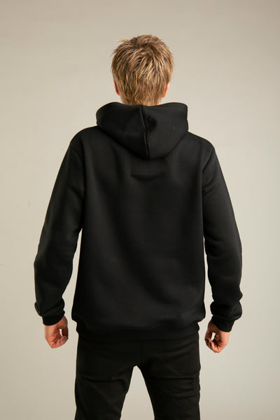 Hoodie with arrow embroidery for men | Black, red