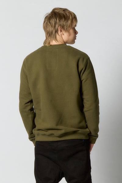 Basic Sweatshirt for Men | Olive green