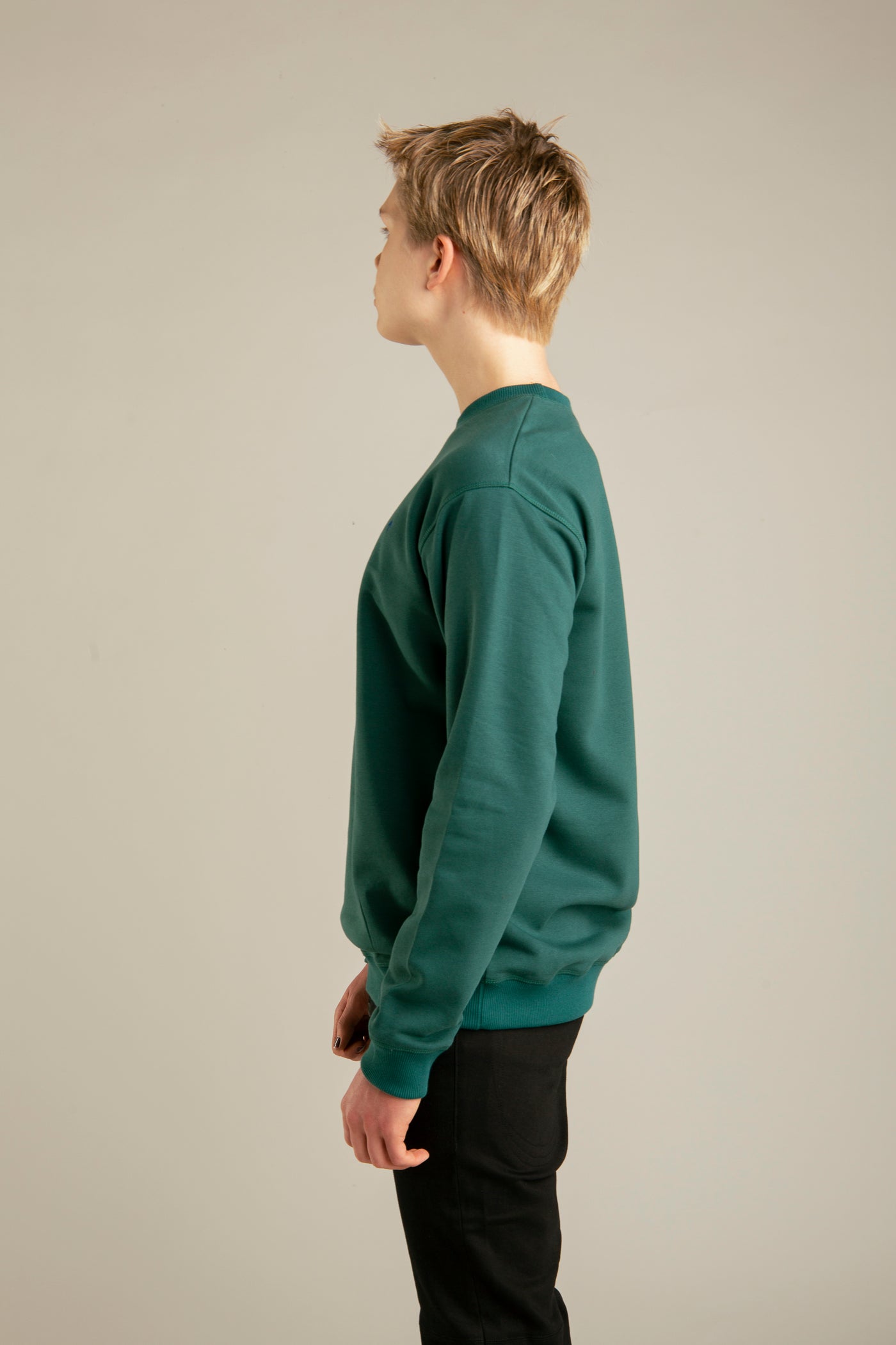 Basic sweatshirt with arrow embroidery for men | Green