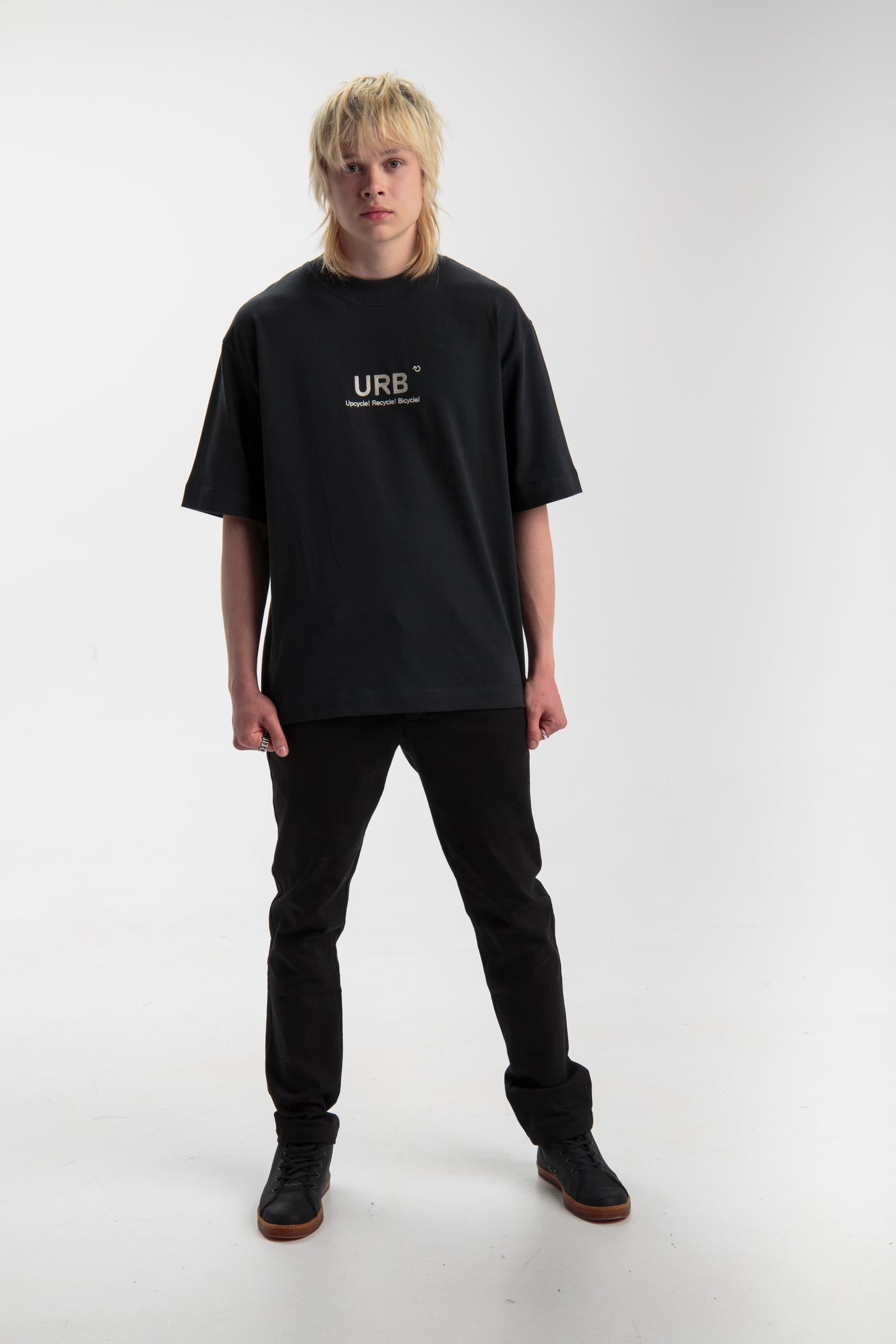Oversized T-shirt for men, URB I Black