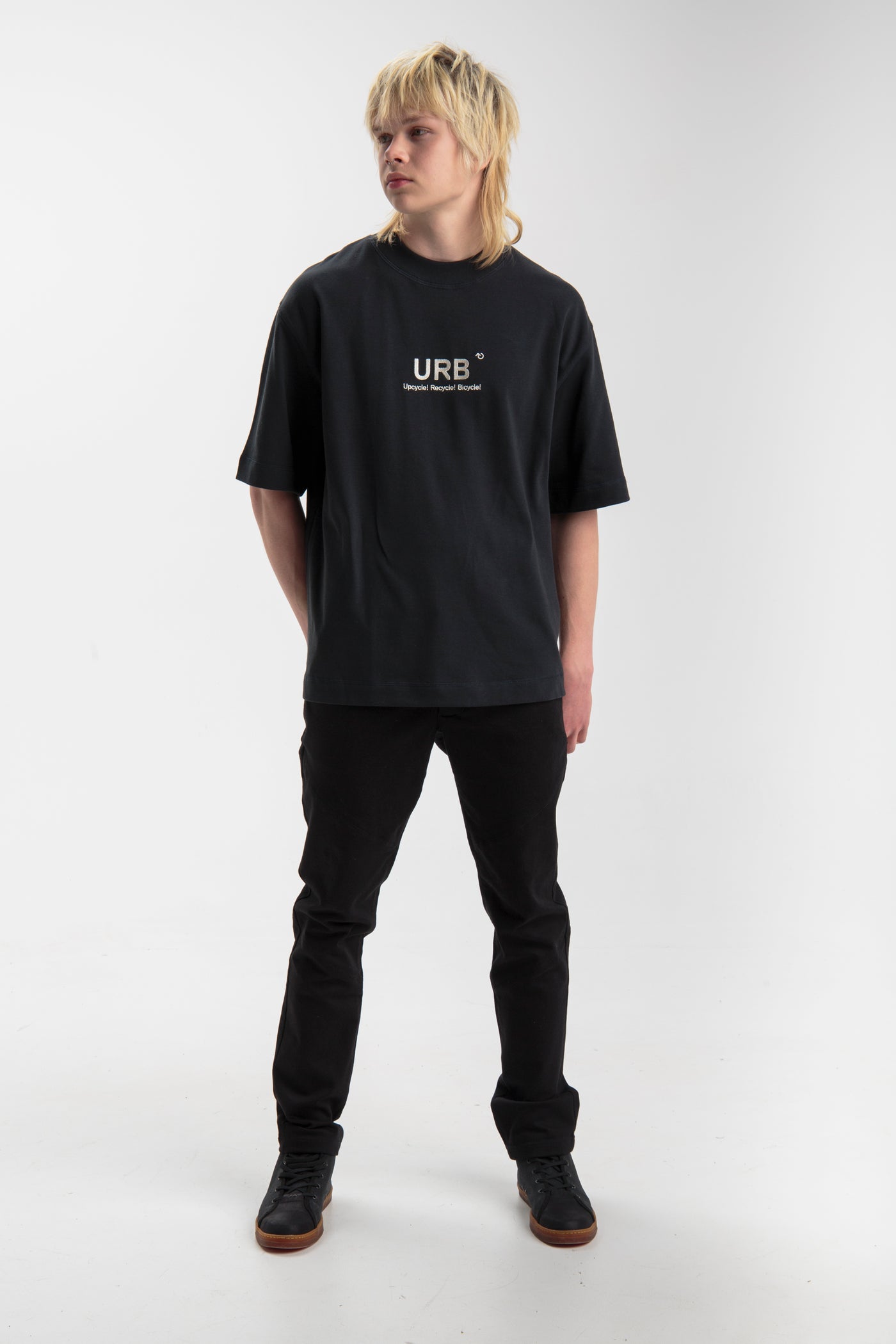 Oversized T-shirt for men, URB I Black
