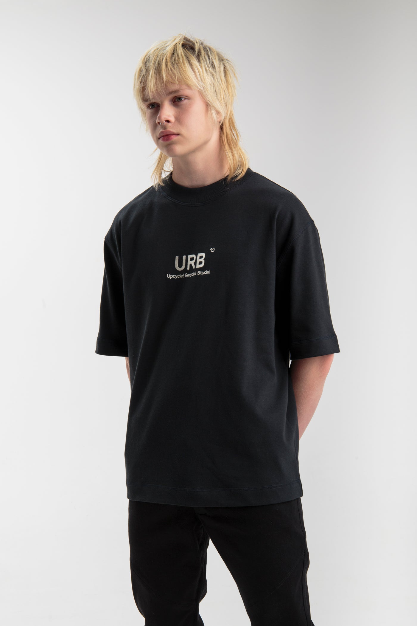 Oversized T-shirt for men, URB I Black