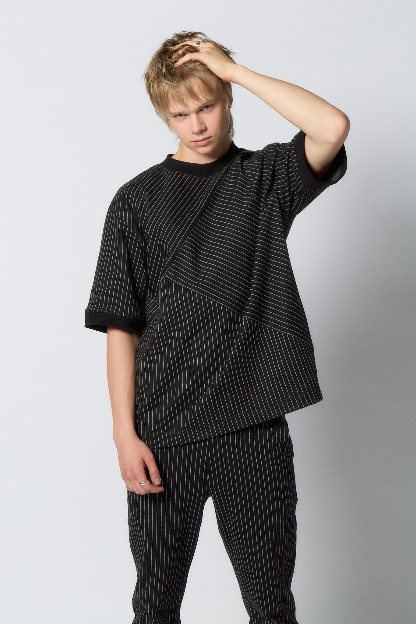 Oversized T-shirt for Men | Black-white