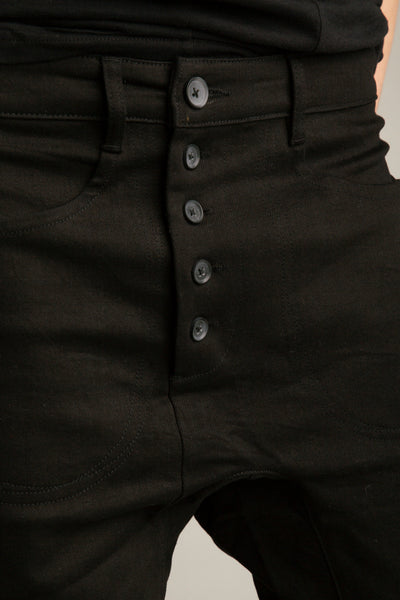 Asymmetric trousers | Black