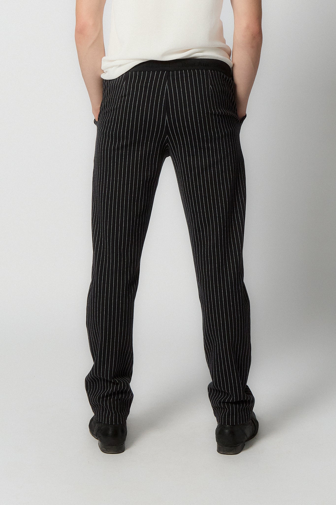 Straight Trousers for Men | Black-White