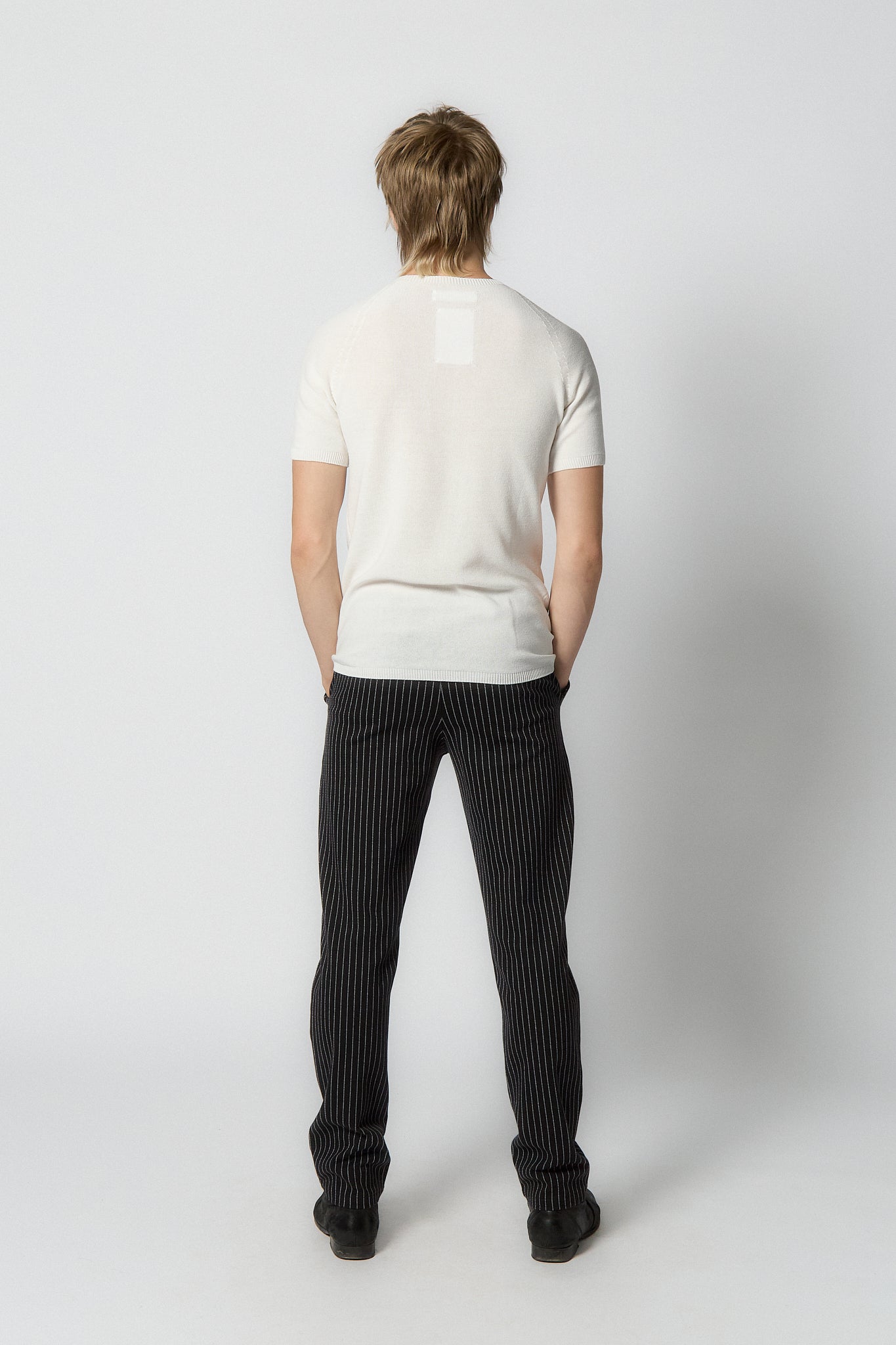 Straight Trousers for Men | Black-White