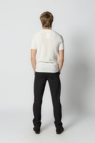 Straight Trousers for Men | Black-White