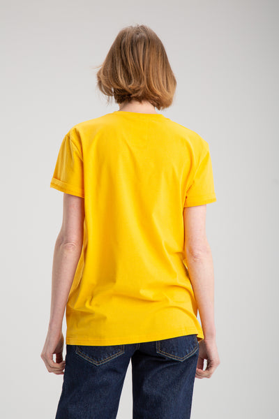Naiste up-shirt, A motiiviga | Kollane, sinine