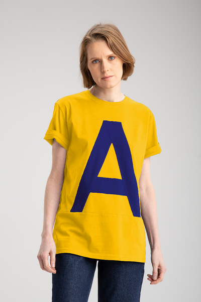Up-shirt for women - A motif | Yellow, blue