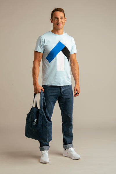 Recycled denim tote bag | Blue, Team Estonia