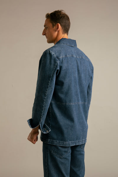 Recycled Denim Jacket for Men | Blue, Team Estonia