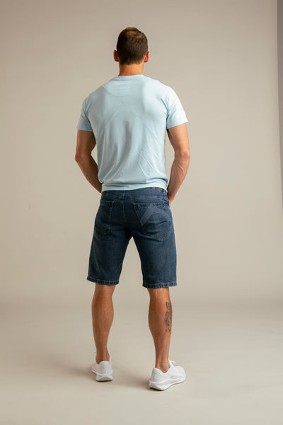 Ümbertöödeldud kangast meeste lühikesed püksid | Sinine