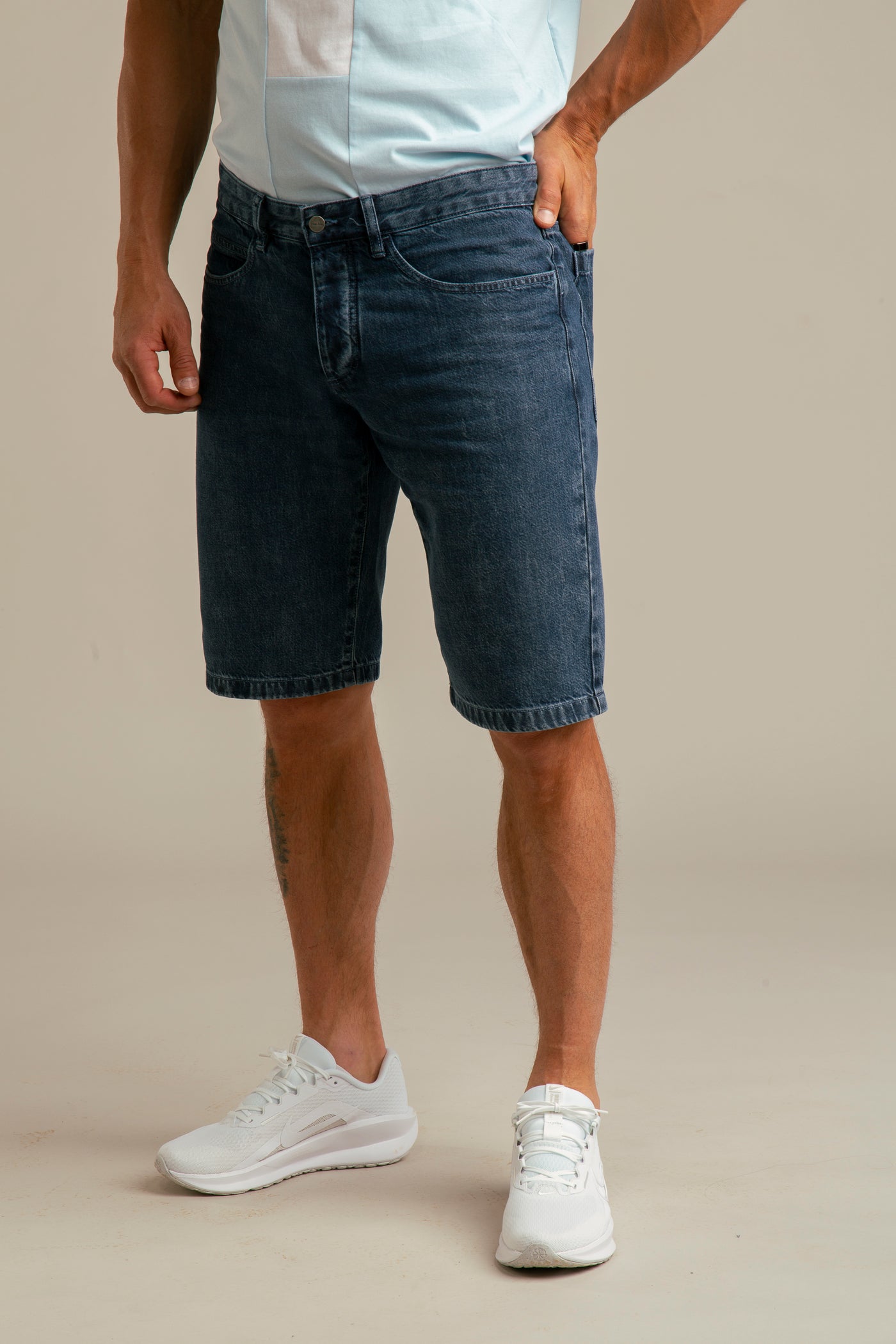 Recycled Denim Shorts for Men | Blue