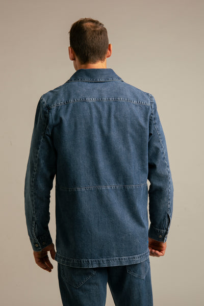 Recycled Denim Jacket for Men | Blue, Team Estonia