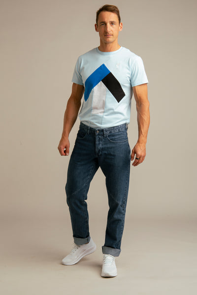Ümbertöödeldud kangast meeste teksad | Sinine