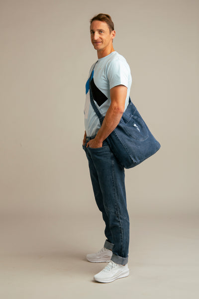 Recycled denim tote bag | Blue, Team Estonia
