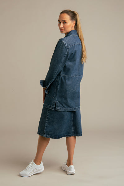 Ümbertöödeldud kangast naiste jakk | Sinine, Team Estonia