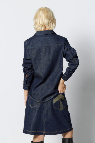 Denim Shirt for Women | Dark blue