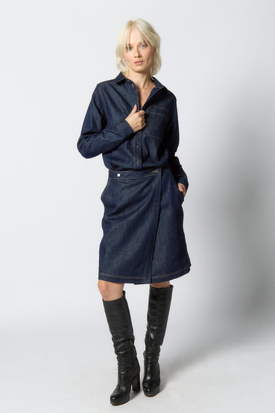 Denim Shirt for Women | Dark blue