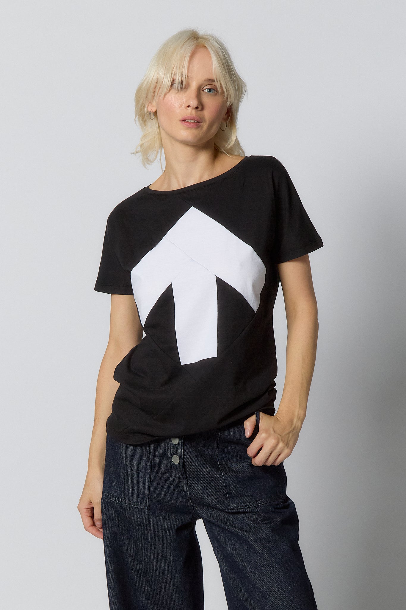Up-Shirt für Damen | Schwarz, weiß