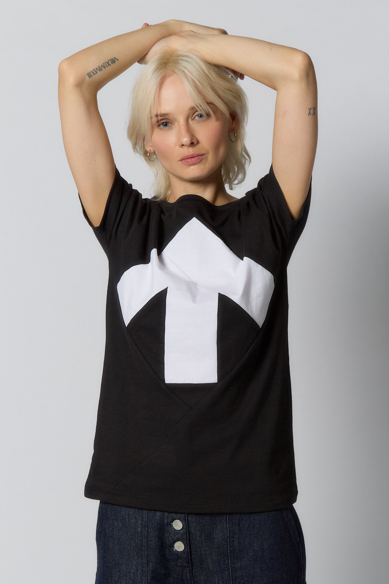 Up-Shirt für Damen | Schwarz, weiß