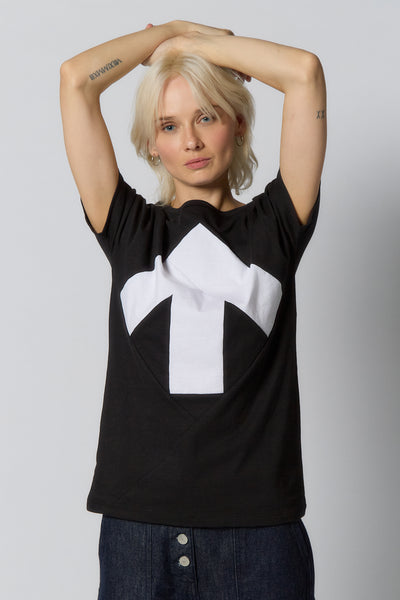 Up-Shirt für Damen | Schwarz, weiß