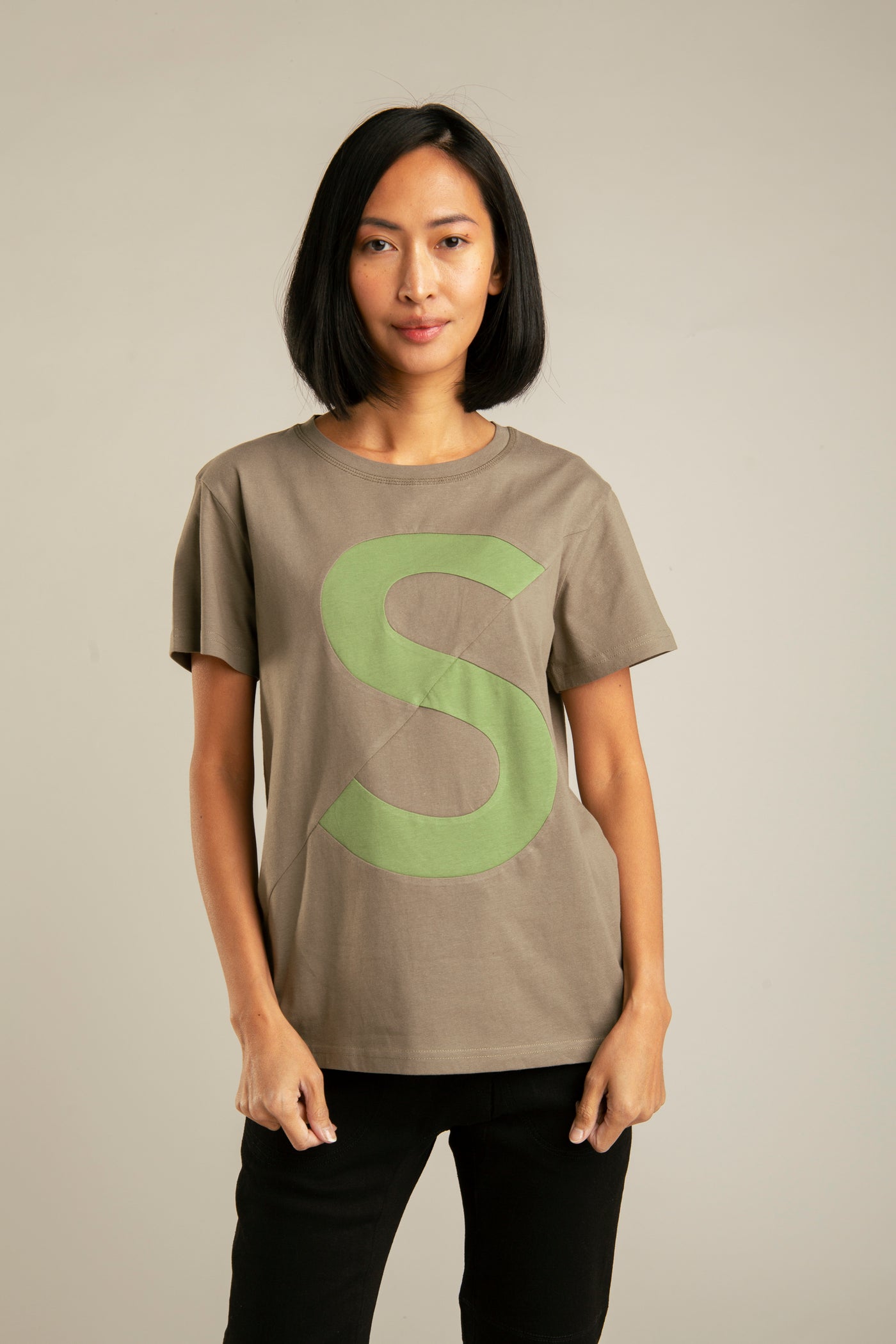 Naiste up-shirt, S motiiviga | Roheline